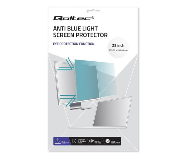 Qoltec OUTLET - Filtr światła niebieskiego matowy na monitor 23" 16 - 1361999 - zdjęcie 4